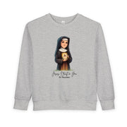 St. Faustina Toddler Sweatshirt, Divine Mercy Catholic Kids Apparel