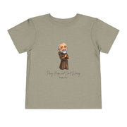 Padre Pio Toddler Shirt, Pray, Hope, and Don't Worry, Catholic Tee for Kids, Faith-Based Gift