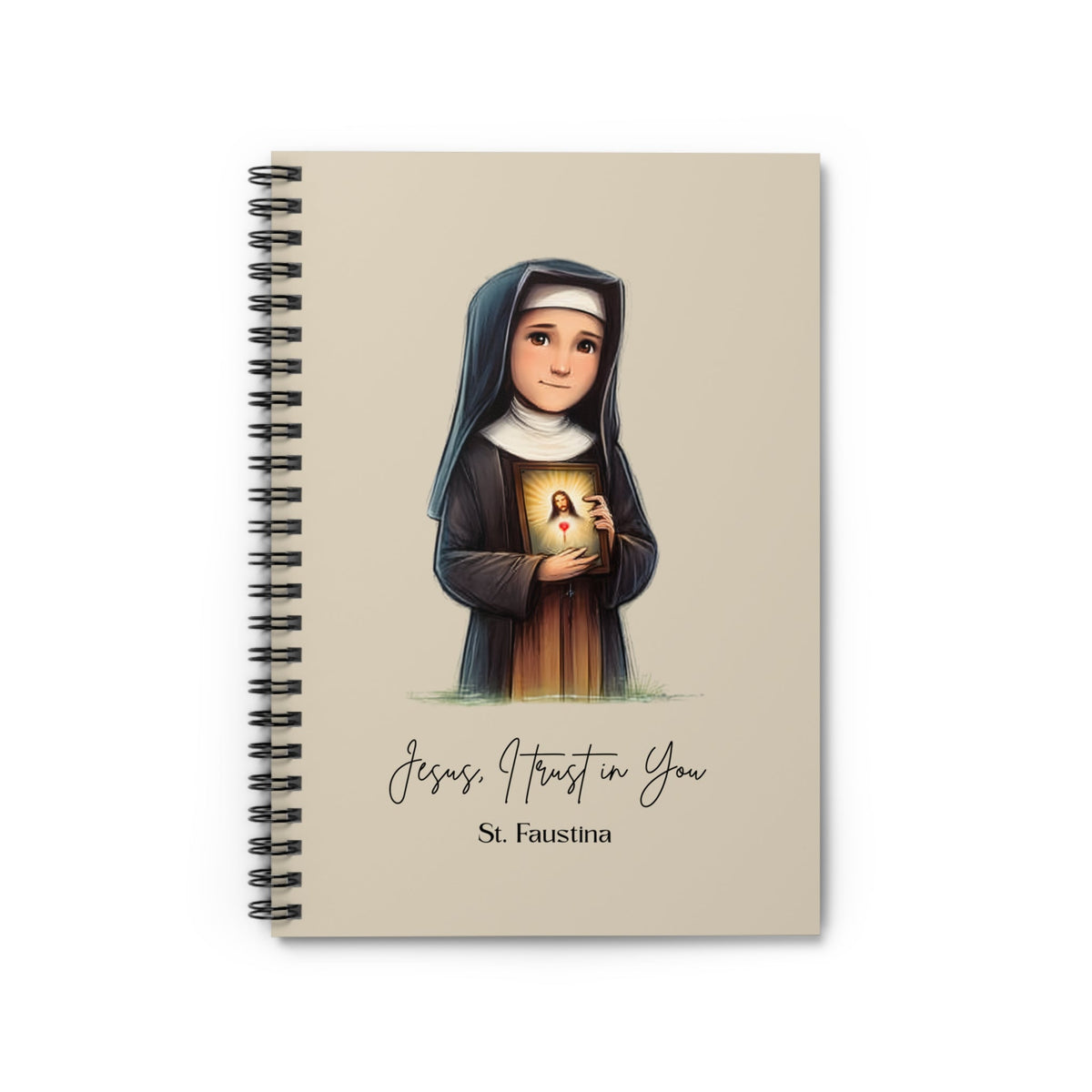 Saint Faustina Journal, Catholic Notebook, Faith-Inspired Writing Gift
