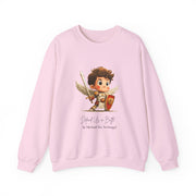 Warm Cute Saint Michael the Archangel Adult Sweatshirt  Catholic Gift  Faith Apparel in 13 Colors