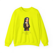 Saint Faustina Adult Sweatshirt, Catholic Gift, Faith Apparel in 13 Colors