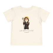 Saint Benedict  Toddler Shirt, Catholic Tee for Kids, Faith-Based Gift