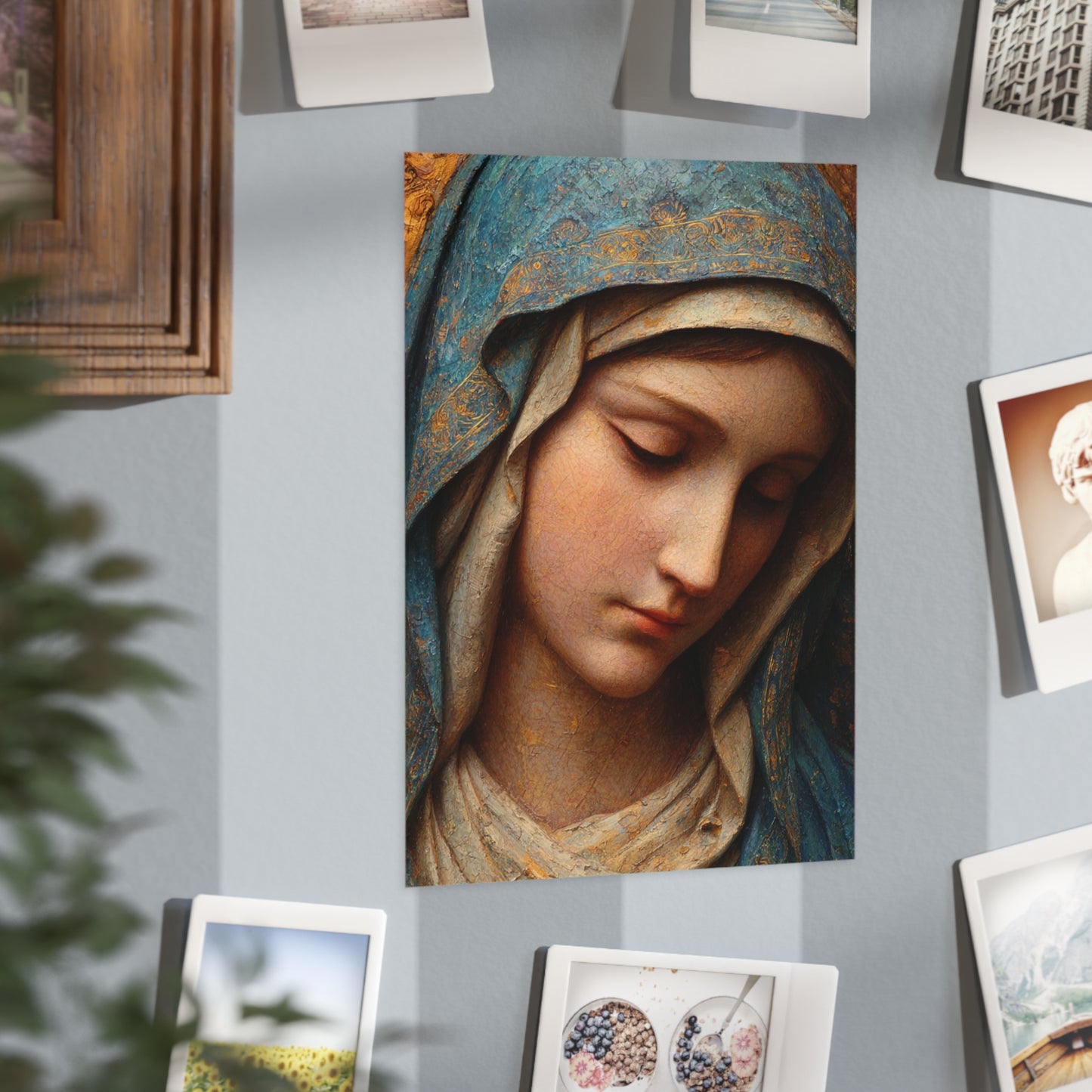 Blessed Virgin Mary Print — Religious Wall Art (Unframed)