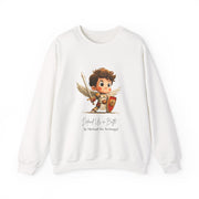 Warm Cute Saint Michael the Archangel Adult Sweatshirt  Catholic Gift  Faith Apparel in 13 Colors
