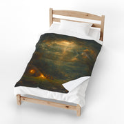 Good News Shepherds Velveteen Blanket | Starry Night Nativity Scene, Angelic Light