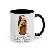 Cute Saint Therese of Lisieux Mug  Catholic Gift  Faith-Inspired Coffee Cup