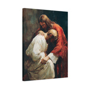 Act of Contrition Canvas Print Religious Beautiful Jesus Home Decor Son of God Wall Art Matte Penitant Canvas