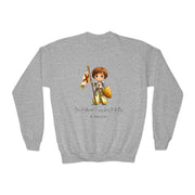Soft Cute Saint Joan of Arc Kids Sweatshirt  Catholic Gift  Faith Apparel in 4 Colors