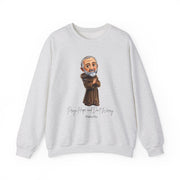 Cozy Cute Saint Padre Pio Adult Sweatshirt  Catholic Gift  Faith Apparel in 13 Colors