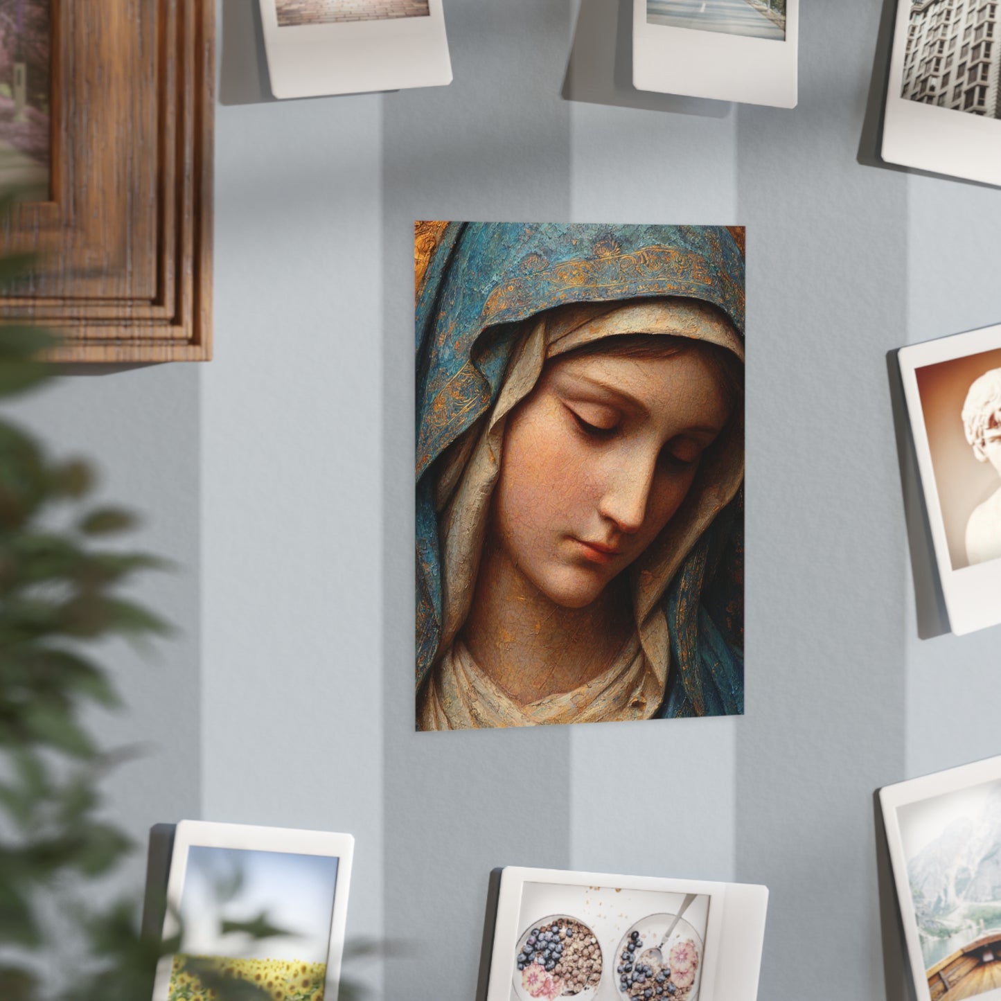 Blessed Virgin Mary Print — Religious Wall Art (Unframed)