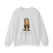 Classic Cute Saint Catherine of Siena Adult Sweatshirt  Catholic Gift  Faith Apparel in 13 Colors