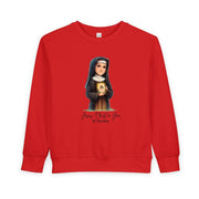 St. Faustina Toddler Sweatshirt, Divine Mercy Catholic Kids Apparel