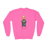 Comfy Cute Saint Maximilian Kolbe Kids Sweatshirt  Catholic Gift  Faith Apparel in 4 Colors