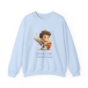 Warm Cute Saint Michael the Archangel Adult Sweatshirt  Catholic Gift  Faith Apparel in 13 Colors