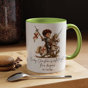 St. George Dragon Knight Mug, Catholic Accent Coffee Mug, 11 oz & 15 oz