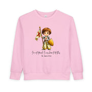 Cute Saint Joan of Arc Toddler Sweatshirt, Catholic Kids Apparel