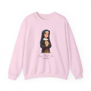 Saint Faustina Adult Sweatshirt, Catholic Gift, Faith Apparel in 13 Colors