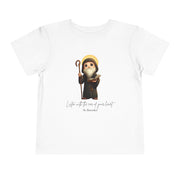 Saint Benedict  Toddler Shirt, Catholic Tee for Kids, Faith-Based Gift