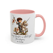 St. George Dragon Knight Mug, Catholic Accent Coffee Mug, 11 oz & 15 oz