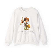 Soft Cute Saint Joan of Arc Adult Sweatshirt Catholic Gift  Faith Apparel in 13 Colors