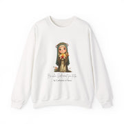 Classic Cute Saint Catherine of Siena Adult Sweatshirt  Catholic Gift  Faith Apparel in 13 Colors