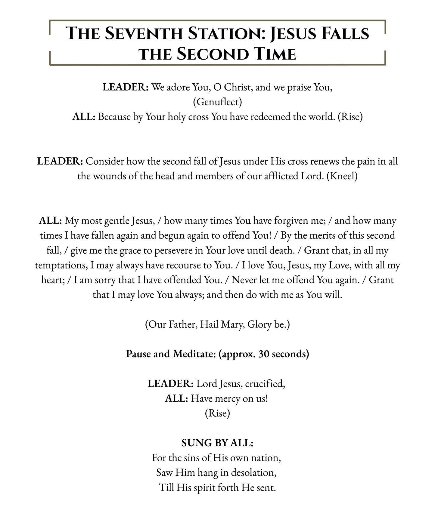 Stations of the Cross - Large Print - WHOLESALE