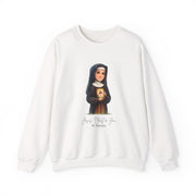 Saint Faustina Adult Sweatshirt, Catholic Gift, Faith Apparel in 13 Colors