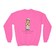 Stylish Cute St. Teresa of Calcutta Kids Sweatshirt, Catholic Gift, Faith Apparel in 4 Colors