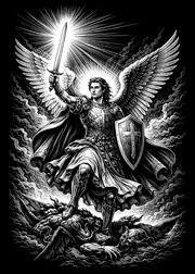 CLASSIC VERSION St. Michael — Premium Metal Holy Card