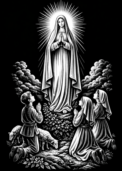 CLASSIC VERSION Fatima Reparation Prayer -  PREMIUM METAL