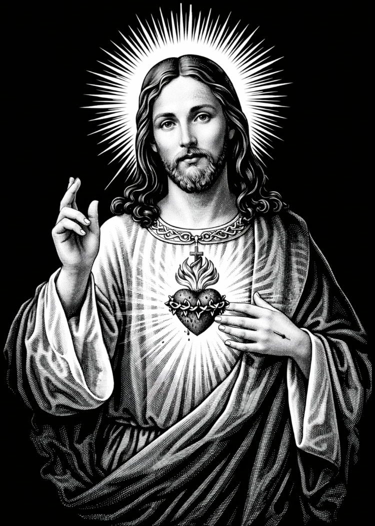 CLASSIC VERSION Consecration to the Sacred Heart of Jesus- PREMIUM METAL