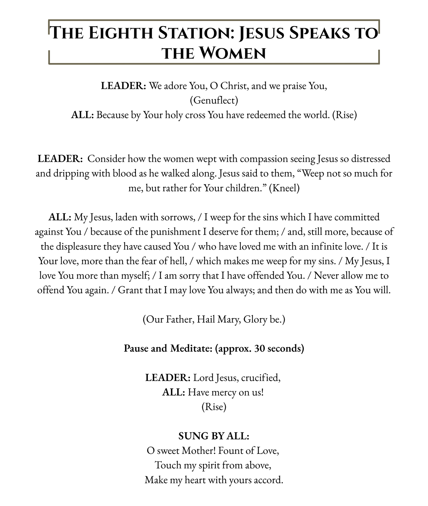 Stations of the Cross - Large Print - WHOLESALE