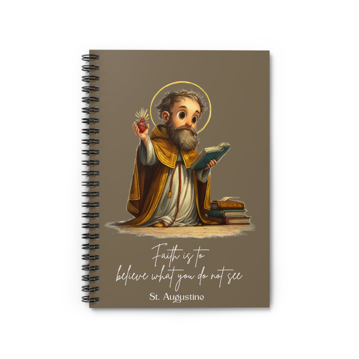 Saint Augustine Journal, Catholic Notebook, Faith-Inspired Writing Gift