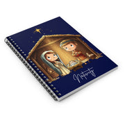 Nativity Journal, Catholic Notebook, Christmas Writing Gift for Faith Reflection