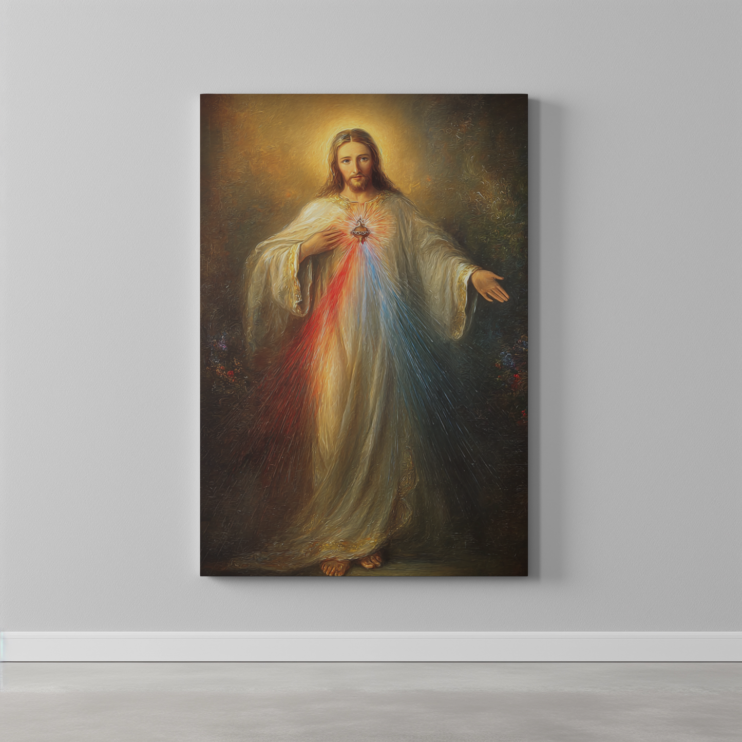 Divine Mercy Jesus Matte Canvas Print - Religious Wall Art