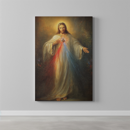 Divine Mercy Jesus Matte Canvas Print - Religious Wall Art