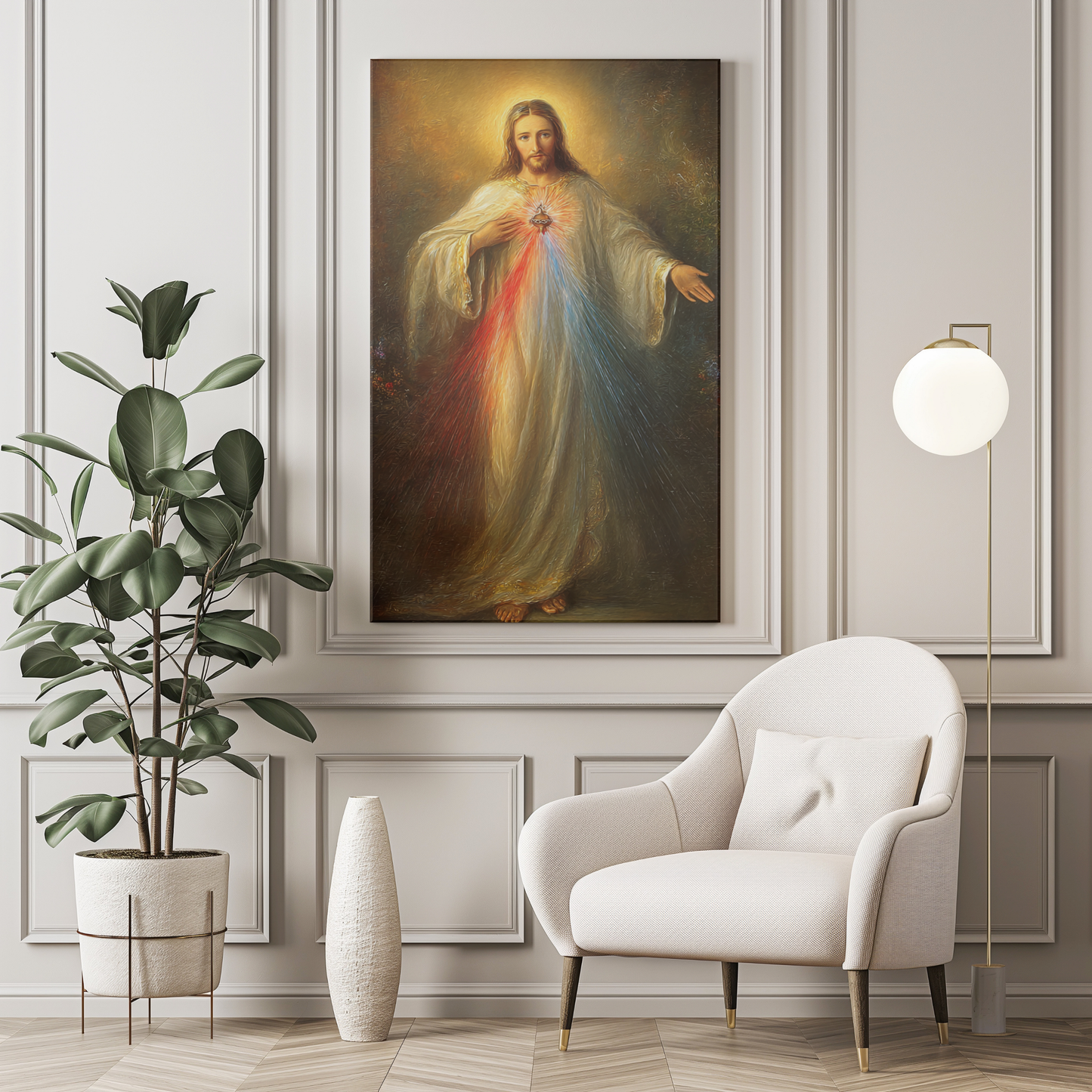 Divine Mercy Jesus Matte Canvas Print - Religious Wall Art