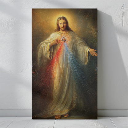 Divine Mercy Jesus Matte Canvas Print - Religious Wall Art