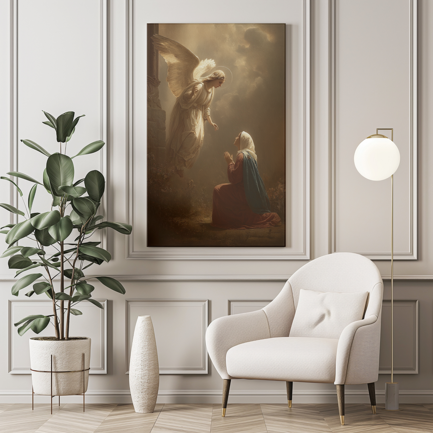 Angelus Matte Canvas Print - Religious Wall Art