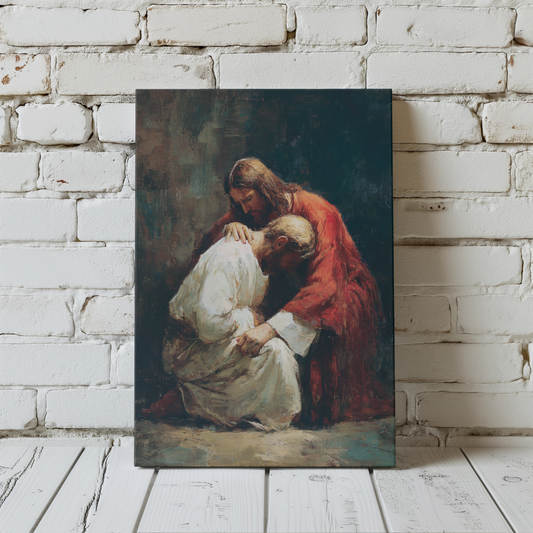 Act of Contrition Matte Canvas Print - Religious Wall Art