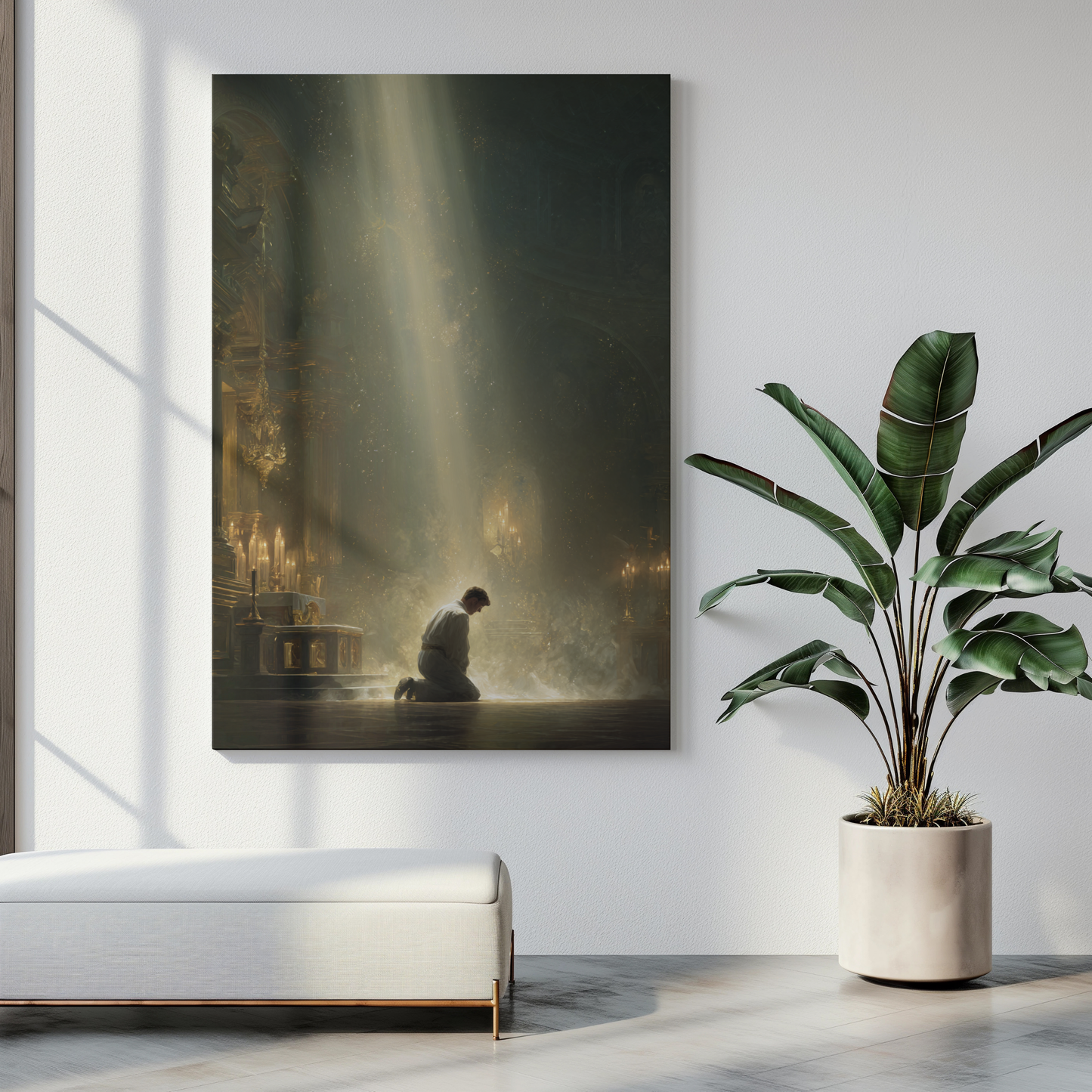 Confiteor Matte Canvas Print - Religious Wall Art