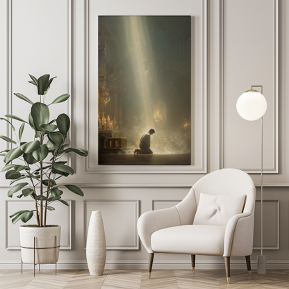 Confiteor Matte Canvas Print - Religious Wall Art