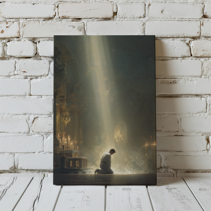 Confiteor Matte Canvas Print - Religious Wall Art