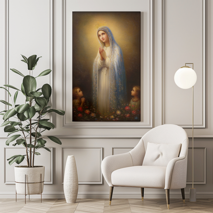 Our Lady of Fatima Matte Canvas Print - Religious Wall Art