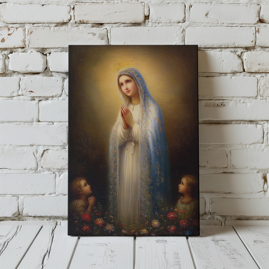 Our Lady of Fatima Matte Canvas Print - Religious Wall Art
