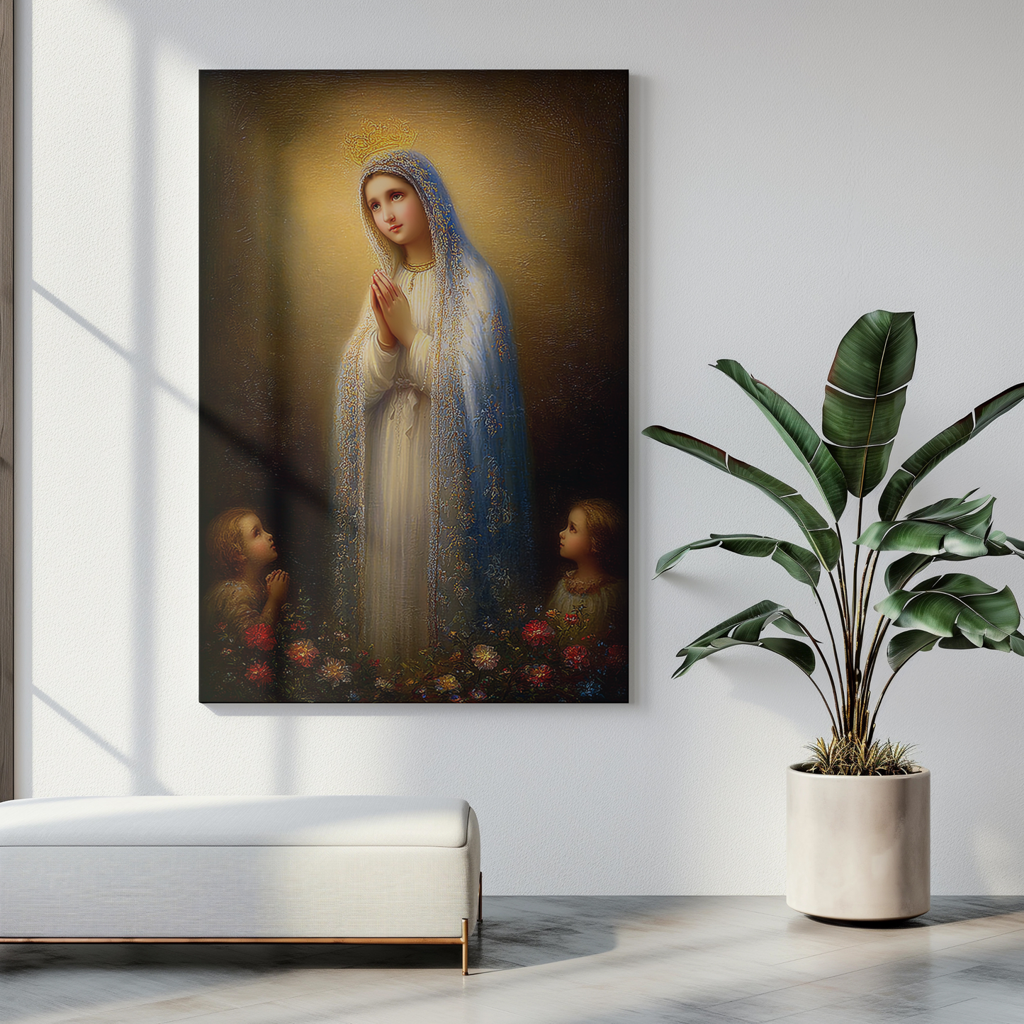 Our Lady of Fatima Matte Canvas Print - Religious Wall Art