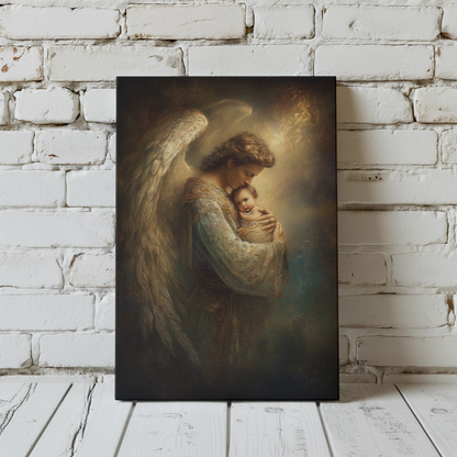 Guardian Angel Matte Canvas Print - Religious Wall Art