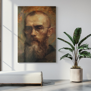 St Maximilian Kolbe Matte Canvas Print - Religious Wall Art