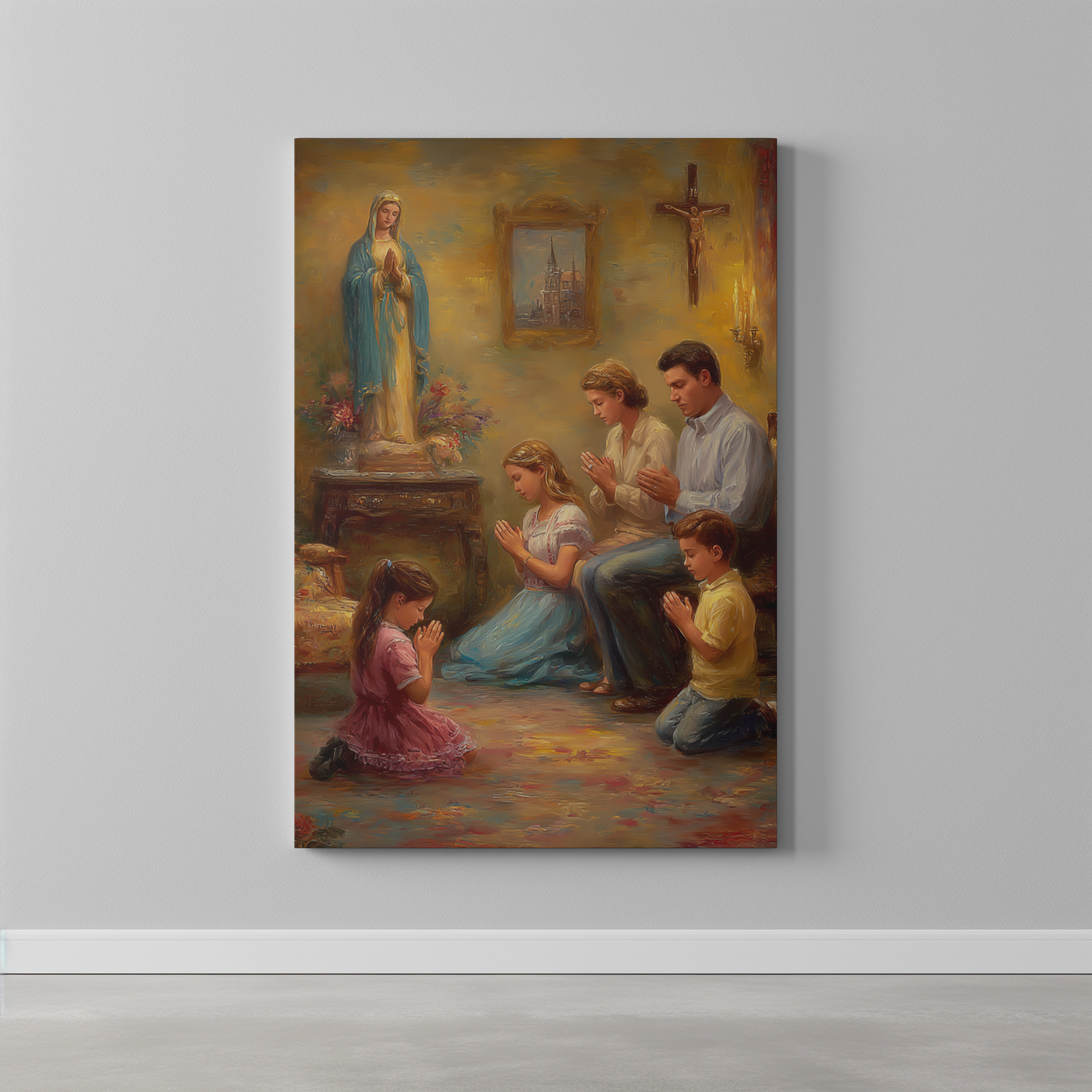 Protection of Household Canvas Print - Religious Wall Art