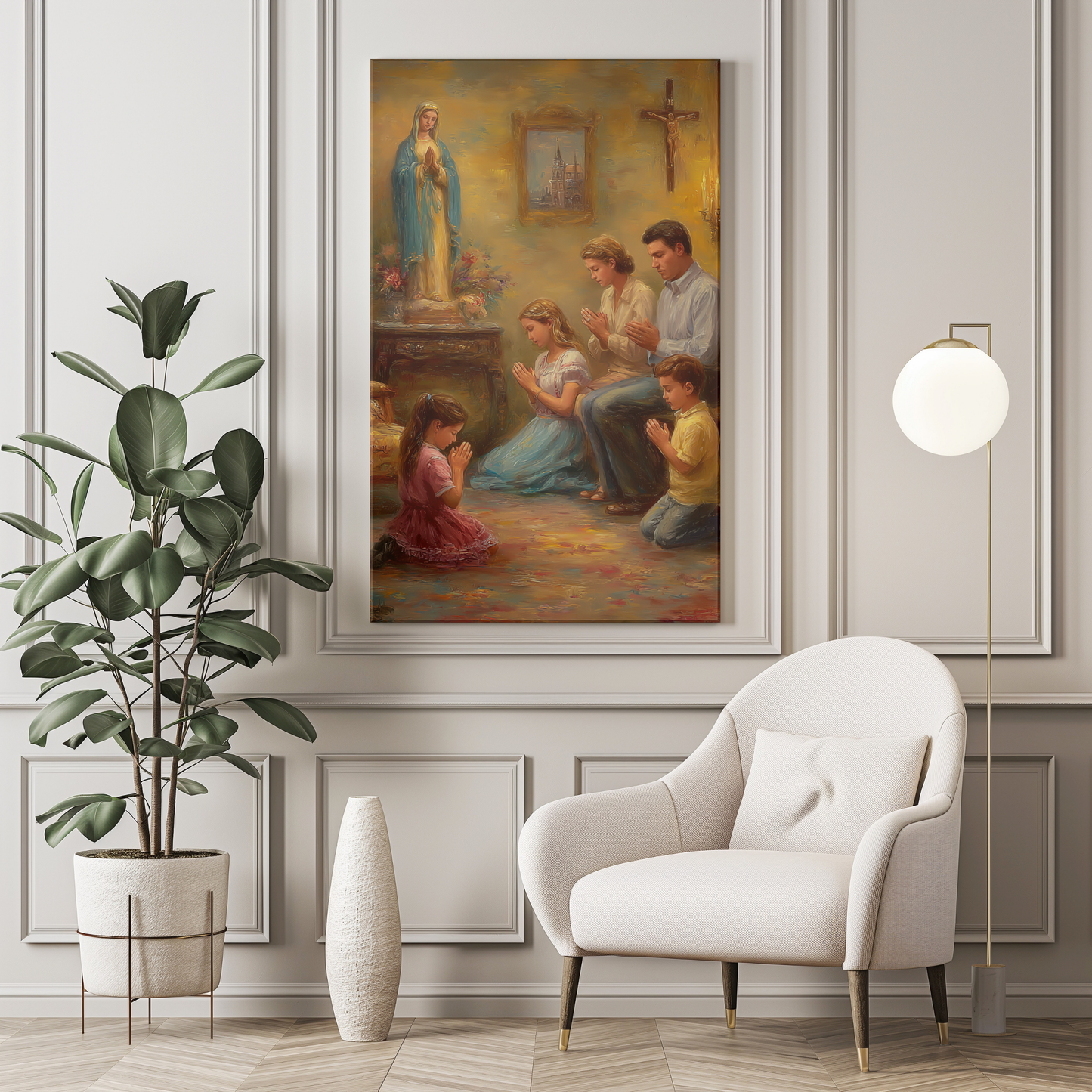 Protection of Household Canvas Print - Religious Wall Art